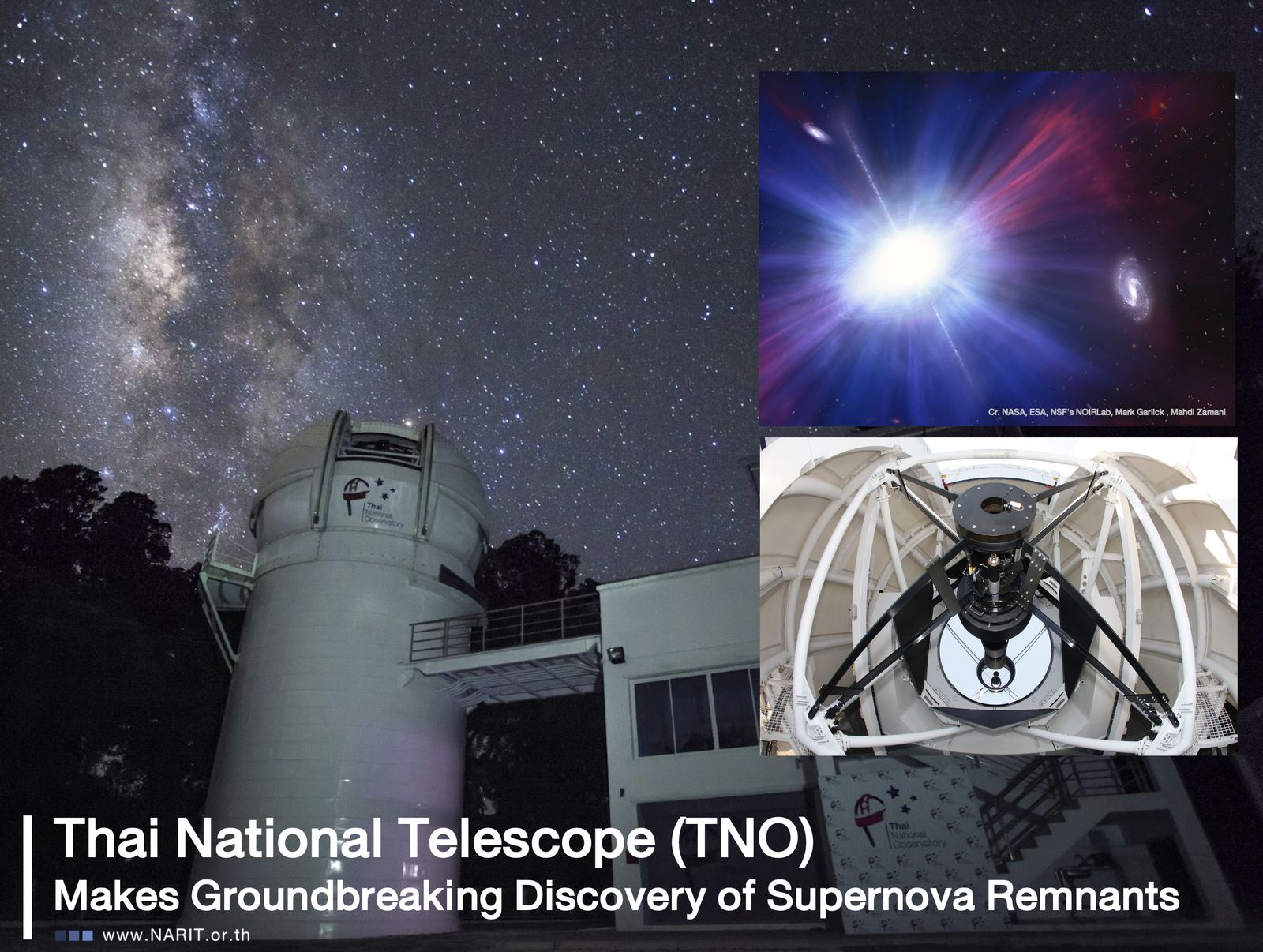 Thai National Telescope (TNO) Makes Groundbreaking Discovery of Supernova Remnants